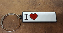 Load image into Gallery viewer, "I (Heart)" Keychain - Small Rectangle