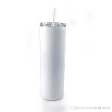 Load image into Gallery viewer, 20oz Skinny tumbler Stainless Steel Drinking Cup Insulated Bottle with Straw mufti colors engravable gifts in Canada 2
