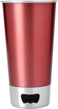 Load image into Gallery viewer, Stainless Steel Brew Cup with Beer Opener - Red