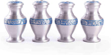Load image into Gallery viewer, Mini Urn in Silver with Blue Design