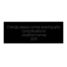Load image into Gallery viewer, black 4x11 metal plate for award