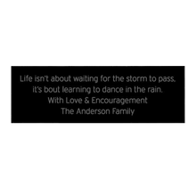 Load image into Gallery viewer, black name plate with silver undertone