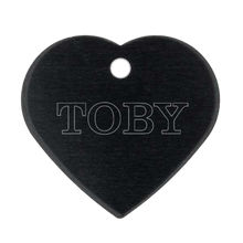 Load image into Gallery viewer, black heart pet tag