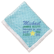 Load image into Gallery viewer, Baby Data Blanket | Baby blankets online | Baby blankets in canada | Baby blankets in calgary | online gift shop in Calgary | Baby gift shop in Canada