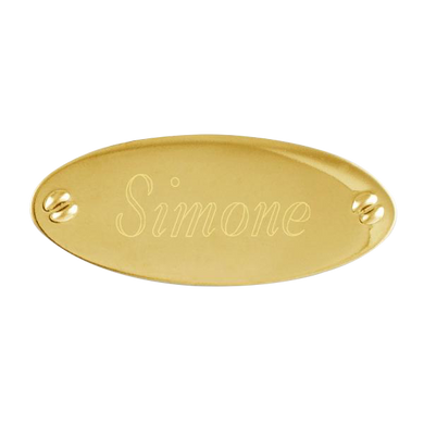 brass oval plate with false screw plate for trophies in Canada