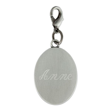 Load image into Gallery viewer, Oval Pewtertone Charm