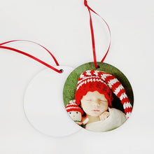 Load image into Gallery viewer, Customized Photo Personalization Christmas Ornament- Circle