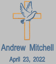 Load image into Gallery viewer, Embroidery Dove and Cross Animal Design