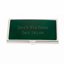 Load image into Gallery viewer, Green Metal Card Case