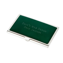 Load image into Gallery viewer, Green Metal Card Case