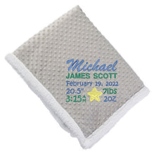 Load image into Gallery viewer, Baby Data Blanket | Baby blankets online | Baby blankets in canada | Baby blankets in calgary | online gift shop in Calgary | Baby gift shop in Canada