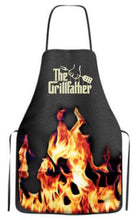 Load image into Gallery viewer, BBQ Apron- Flame Design- Grill Father
