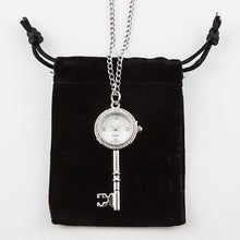 Load image into Gallery viewer, Key Shaped Clock Pendant on Chain
