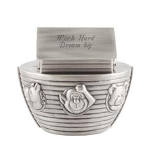 Load image into Gallery viewer, Noah's Ark Money Bank | Engraved in Canada | Religious Gift | Engraver in Canada | Gift Shop in Calgary | Animal-themed Money Box | Personalized Savings Bank | Handcrafted Ark Design | Unique Religious Keepsake | Custom Engraved Piggy Bank | Artisanal Gift for All Ages | Canadian Engraving Specialist | Calgary-based Gift Store | Noah's Ark Décor | Religious Symbolic Bank | Precious Animal Coin Bank | Calgary Engraving Expertise | Memorable Religious Present | Symbolic Money Holder