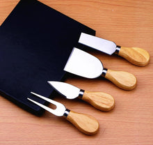Load image into Gallery viewer, oak handle cheese set