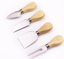 Load image into Gallery viewer, oak handle cheese set