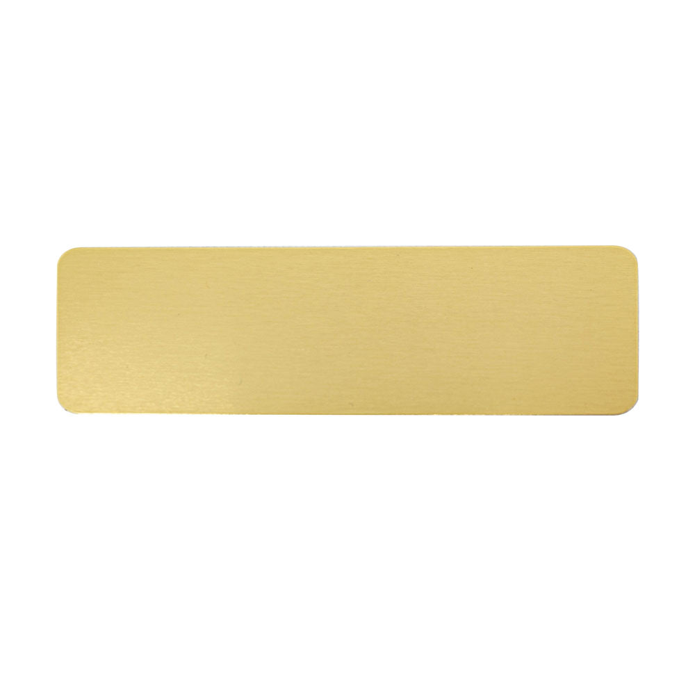 Thick Aluminum Rectangle Plate 3 x 1 -Gold
