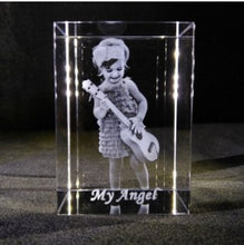 Load image into Gallery viewer, 3d crystal photo cube canada | 3 d crystal rectangle tall photo cube amazon | Buy Photo cubes online in Canada | Buy online from Engraving Reimagined in Canada