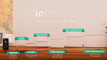 Load image into Gallery viewer, Crystal Rectangle wide 3 D photo cube | Buy photo cubes online in Calgary | Buy photo cubes online Canada | Gift shop Winnipeg