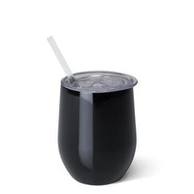 Load image into Gallery viewer, SWIG 12oz Stemless Wine Cup with Lid - Black