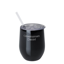Load image into Gallery viewer, SWIG 12oz Stemless Wine Cup with Lid - Black