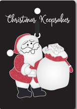 Load image into Gallery viewer, Metal Santa Ornament- Gold - Red Glitter