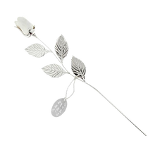 Load image into Gallery viewer, Silver Plated White Rose