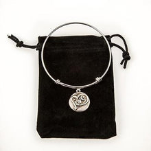 Load image into Gallery viewer, Silver "Love" Bangle Bracelet