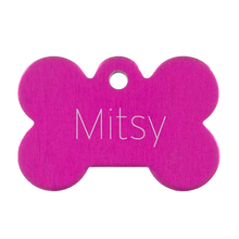 Load image into Gallery viewer, Small Pink Bone Pet Tag