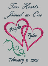 Load image into Gallery viewer, Wedding Blanket- Two Hearts | Wedding blankets online | Wedding blankets in Canada | Wedding blankets in Calgary | Online gift shop in Calgary