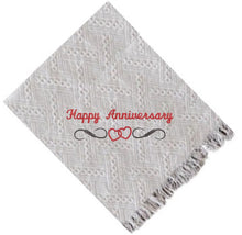Load image into Gallery viewer, Happy Anniversary Blanket - Custom Double Heart