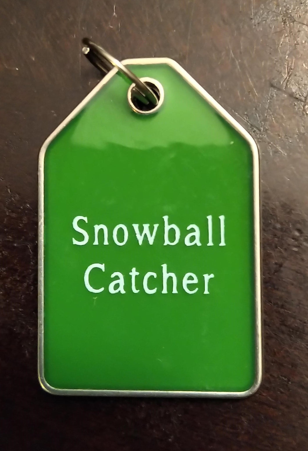 Snowball catcher pet tag