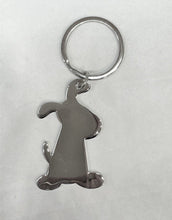 Load image into Gallery viewer, Shiny Silver Dog Keychain