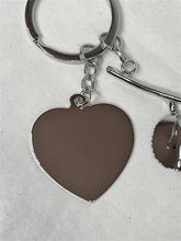 Load image into Gallery viewer, Pink Rose Keychain with Heart mother's day gift
