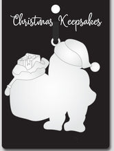 Load image into Gallery viewer, Metal Santa Ornament- Gold - Red Glitter