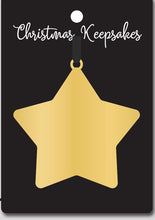 Load image into Gallery viewer, Metal Star Ornament- Gold - All is calm and Bright