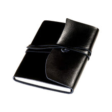 Load image into Gallery viewer, Memo Pad | 70 Pages Leather Wrapped Bound Memo Pad With 24" Leather Strap Closure | Calgary