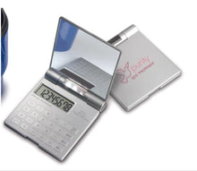 Load image into Gallery viewer, Ultra-Thin Alum. Flip Top Calculate with Mirror
