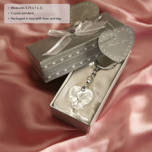 Load image into Gallery viewer, CHROME KEY CHAIN WITH CRYSTAL HEART