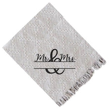 Load image into Gallery viewer, Wedding throw blanket – Engraved antique-style gift for Canadian newlyweds