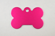 Load image into Gallery viewer, Pink Bone Pet Tag engravable