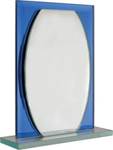 Load image into Gallery viewer, engraved blue mirror glass award Canada