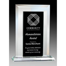 Load image into Gallery viewer, Glass Mirror Black 6.25" Award