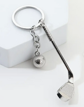 Load image into Gallery viewer, Golf and Putter keychain | father&#39;s day gifts online | father&#39;s day gifts in Canada | father&#39;s day gifts Calgary | Engraver in Calgary
