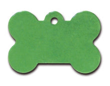 Load image into Gallery viewer, Green bone shaped pet id tag