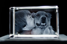 Load image into Gallery viewer, Crystal Rectangle wide 3 D photo cube | Buy photo cubes online in Calgary | Buy photo cubes online Canada | Gift shop Winnipeg