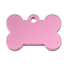 Load image into Gallery viewer, Light pink bone shaped pet id tag engravable