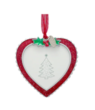 Load image into Gallery viewer, Red Heart Metal Framed Ornament