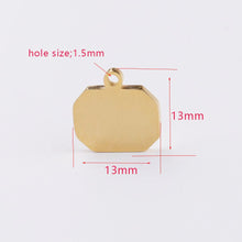 Load image into Gallery viewer, Stainless Steel Octagon Metal Tag Mirror Polished