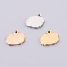 Load image into Gallery viewer, Stainless Steel Octagon Metal Tag Mirror Polished